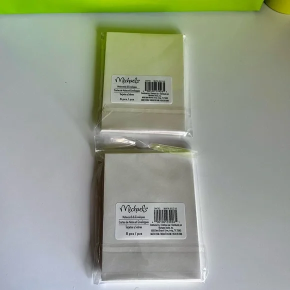 16 Michaels Cream Thank You Note Cards French Greeting Cards Merci - Picture 2 of 3